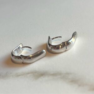 TOM WOOD silver hoop earings